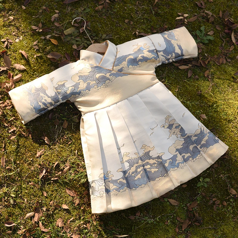 加厚【海浪花】冬季飞鱼服国潮帅气锦衣卫宝宝中国风古装衣服拜年