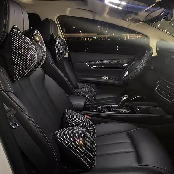 满天星镶钻汽车头枕保护车载枕头座椅车内靠垫车用靠枕颈枕女生