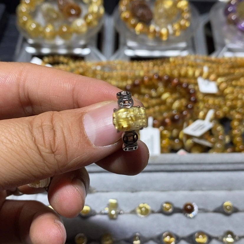 【闪购商品】发晶戒指银S925镶嵌小****】