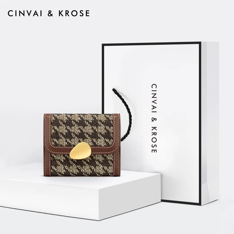 【CinvaiKrose官方正品】零用钱包女款轻奢品牌小巧短款钱夹女卡包