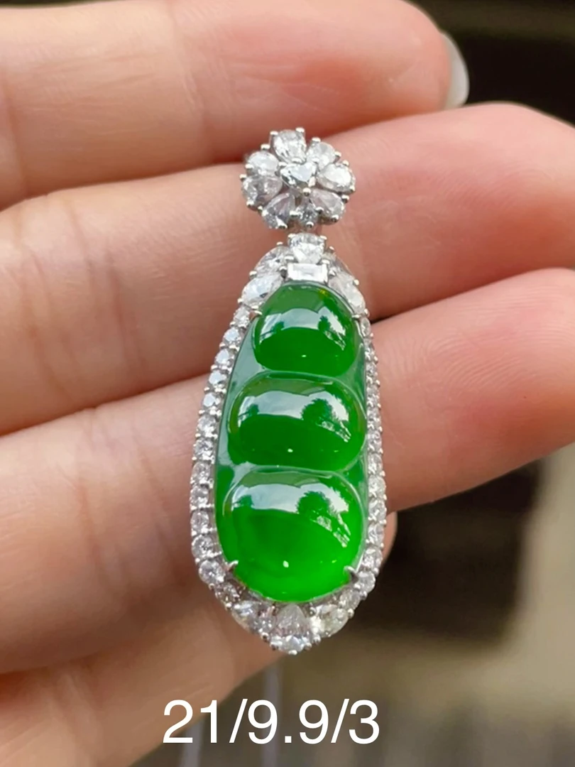 缅甸翡翠辣绿福豆