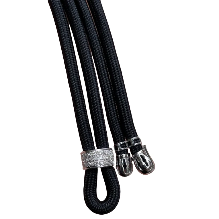 18k白金三排高货绳子