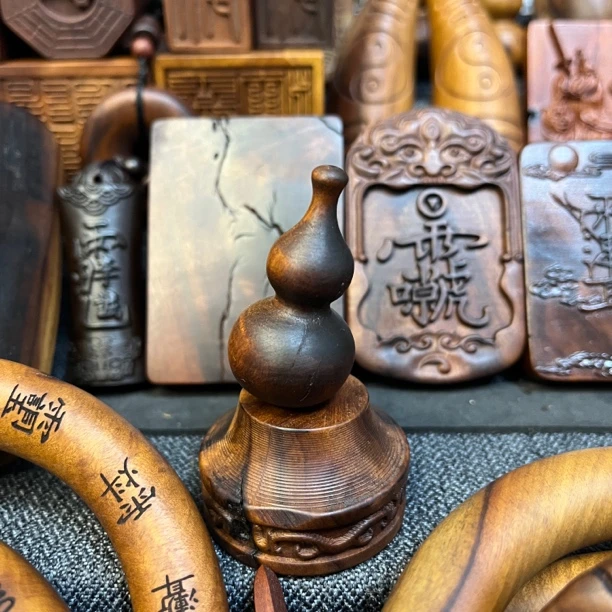 【葫芦】大小葫芦福禄葫芦雷痕天然雷击枣木