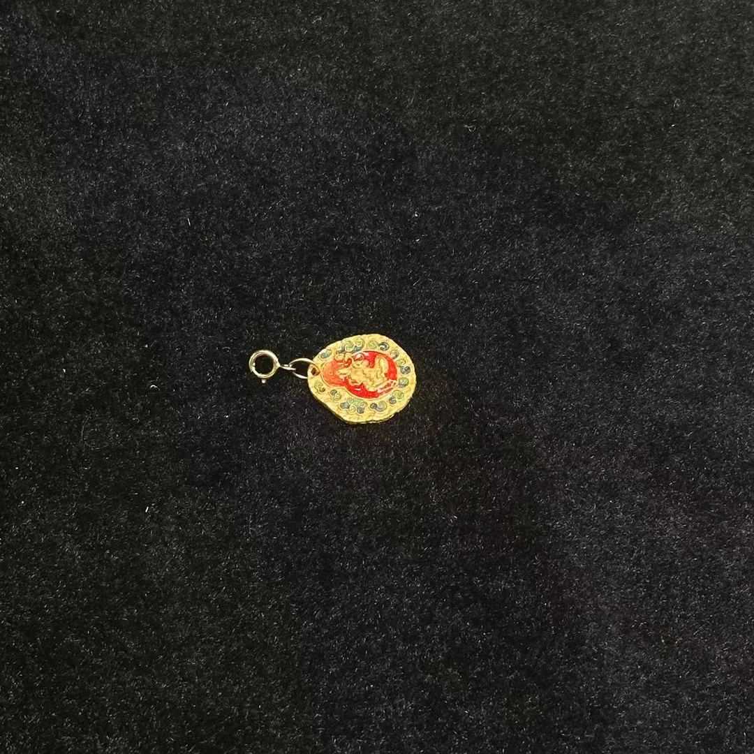 925银银制品 【壹芳珠宝】S925银烧蓝度母小滴流