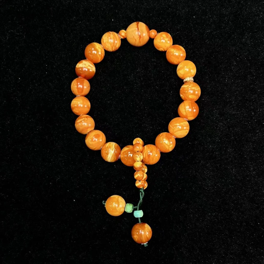 【壹芳珠宝*金钻】10mm原矿德回老蜡手串手持两用