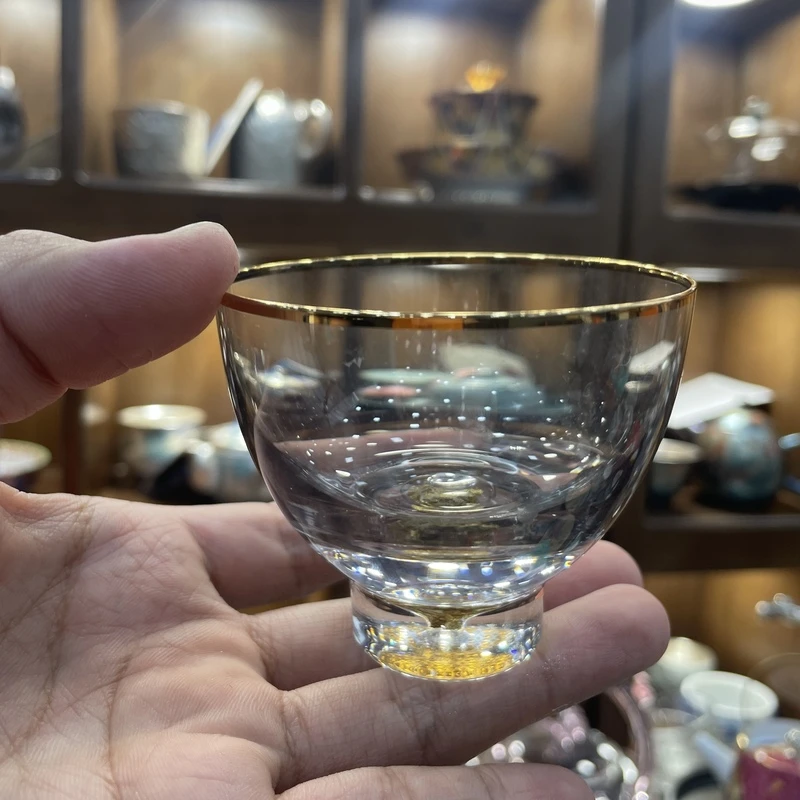 瓘玉藏金箔灰色主人杯茶杯酒杯