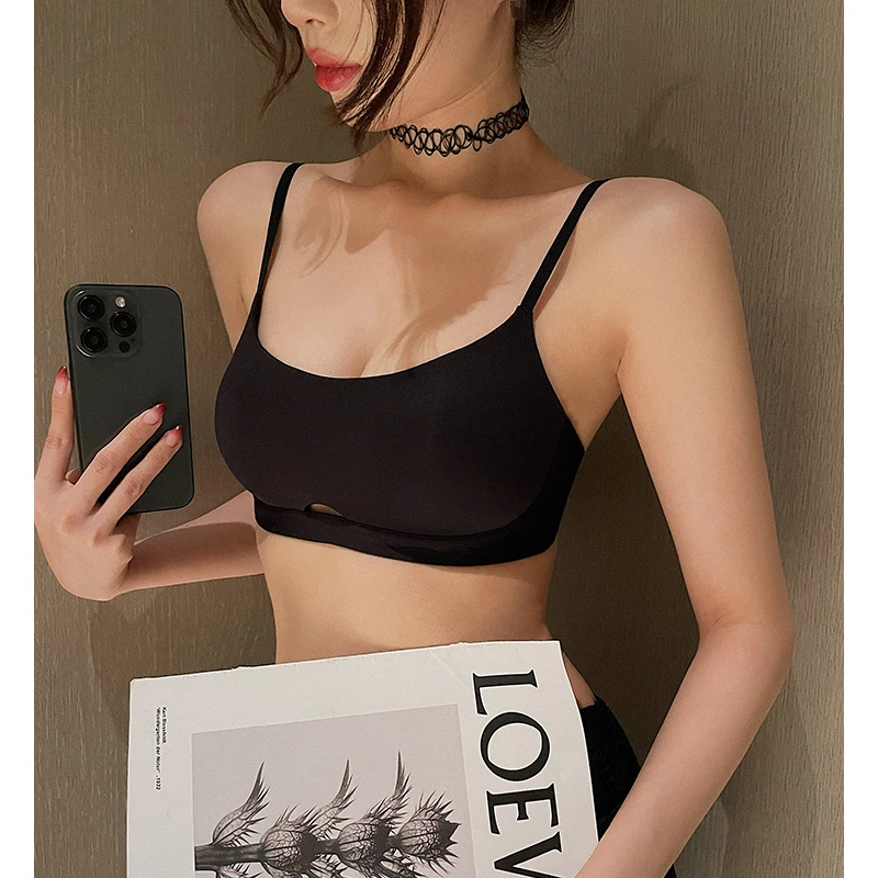 无感提拉内衣女小胸聚拢无钢圈W软支撑上托防下垂收副乳镂空文胸