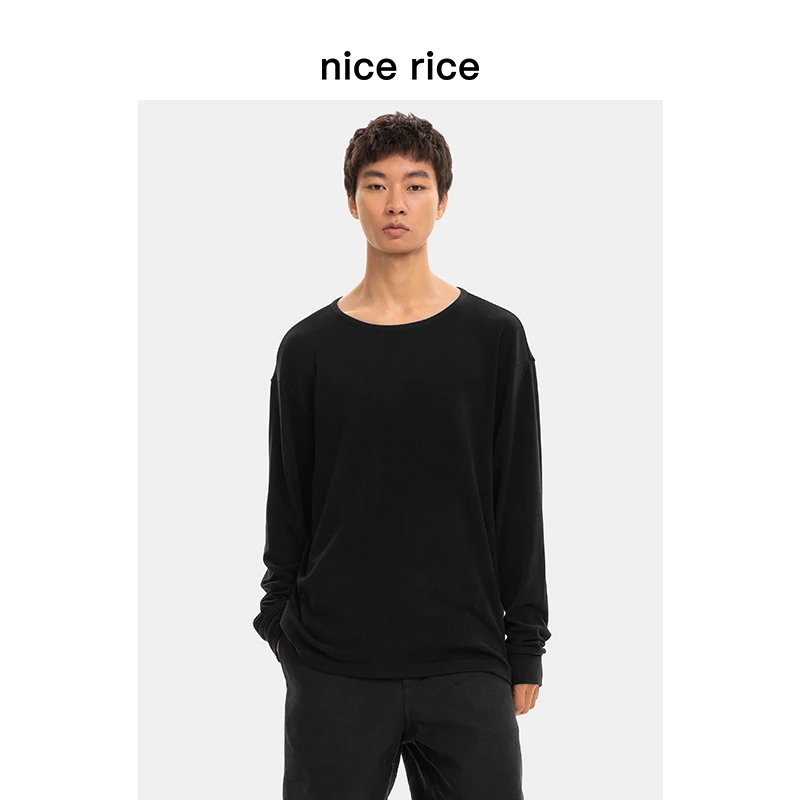 nice rice好饭 柔软弹力磨毛亲肤圆领针织T恤[商场同款] NED02032