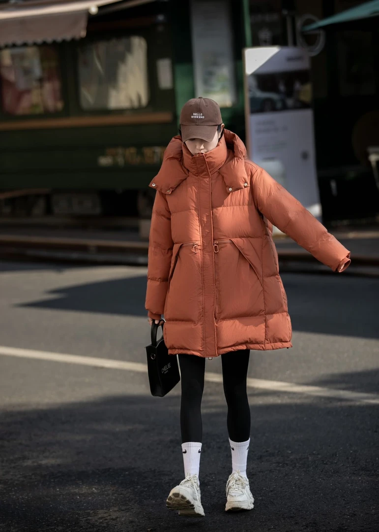 极寒系列-长款羽绒服高品质90绒中长连帽保暖外套M60----1