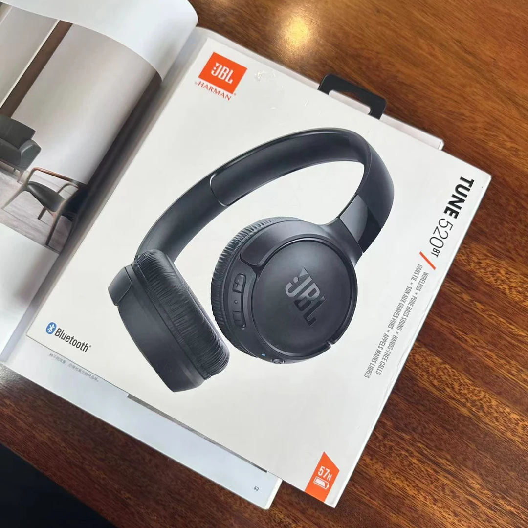 准新品 JBL T520BT头戴式无线蓝牙耳机HiFi重低音游戏通话耳麦