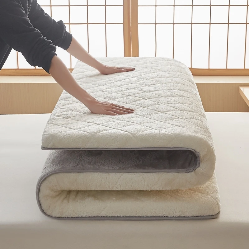 床垫珊瑚绒床褥舒适单人双人榻榻米家用睡垫地铺保暖海绵垫玉床垫