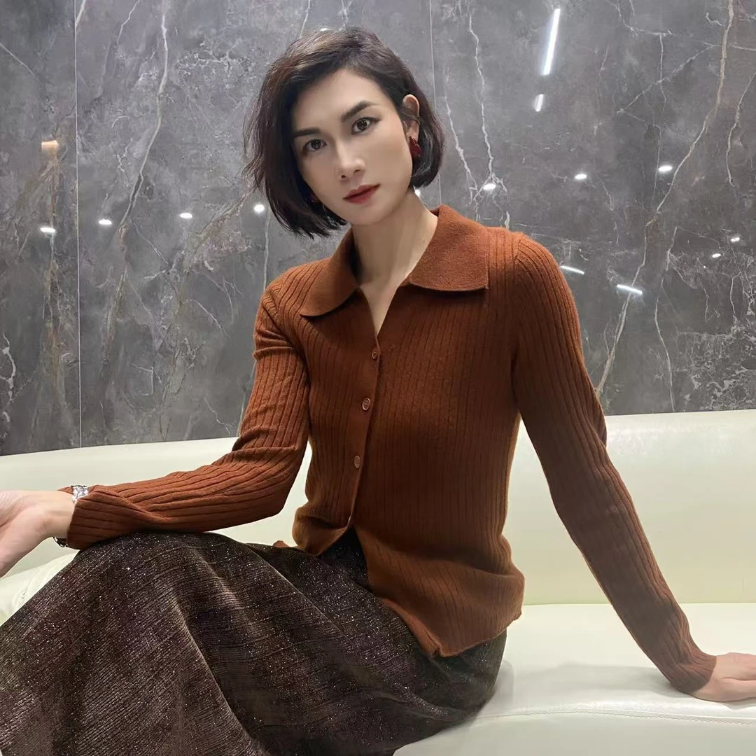 【KK定制】秋季设计师款休闲条纹上衣TWSY4075