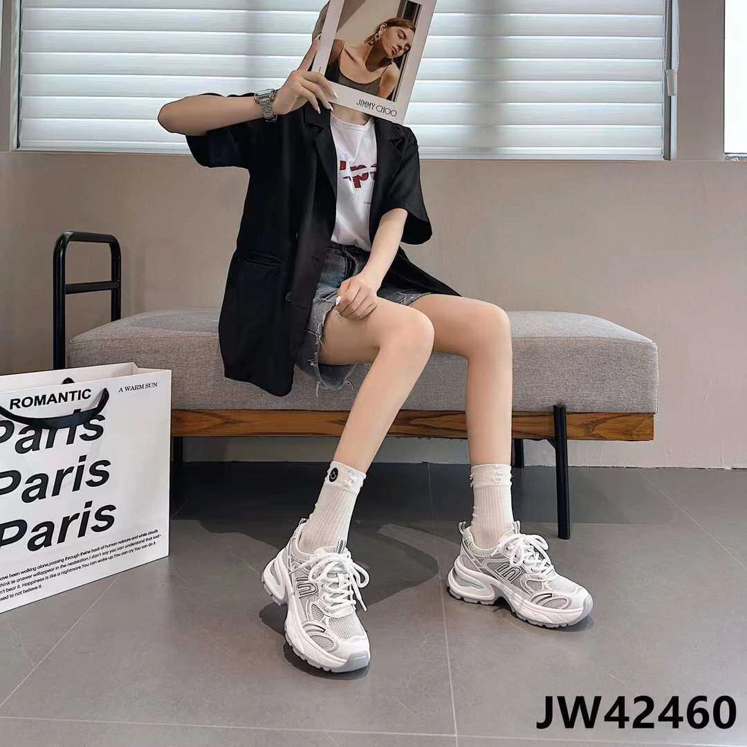 KFT脚王小个子厚底老爹鞋女2024夏网面透气运动鞋百搭增高休闲鞋