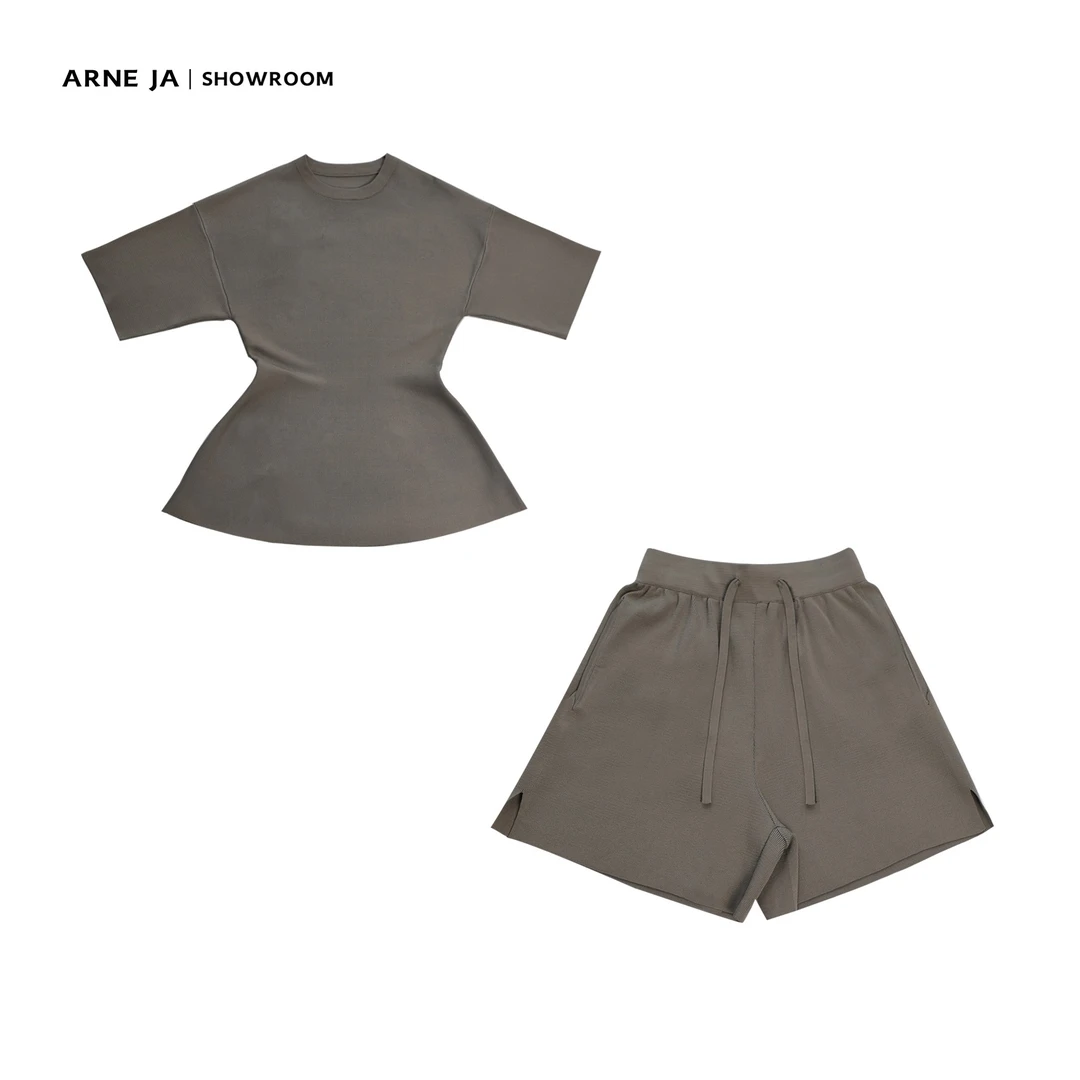 ARNE JA | 定织结构感花瓶短裤套装A332