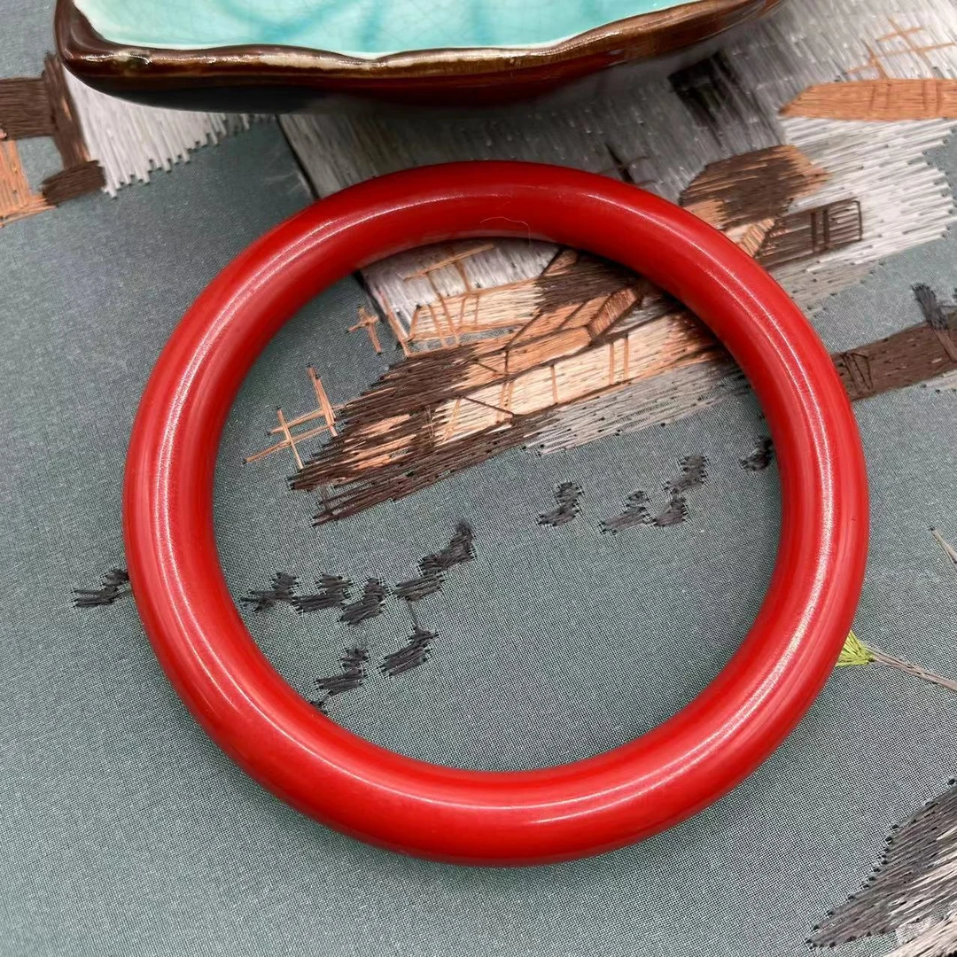 高含量红砂胖美人条手镯龙年爆款正品送礼朱砂手镯