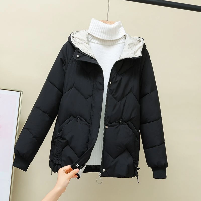 羽绒服女冬季20233新款韩版宽松小个子棉袄加厚时尚短款棉显瘦款