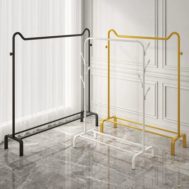 衣架落地立式挂衣服架子卧室内加厚阳台置物架家用简易晾衣架轻奢