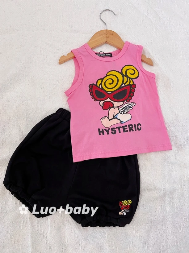 【洛宝贝】宝宝洋气上衣时尚夏季婴儿儿童衣服纯棉儿童夏装短袖童装
