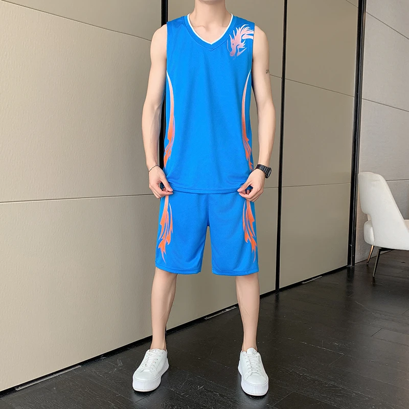 男士背心球衣男款2024新款爆款速干团购定制篮球服运动套装训练服