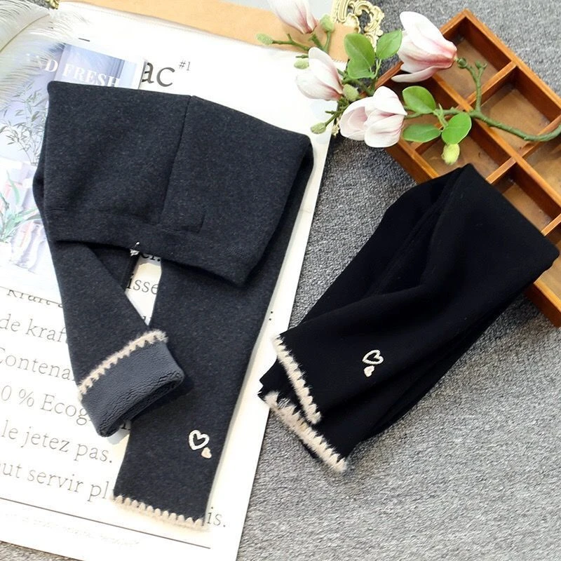 【阿巴】女童加绒打底裤儿童一体绒裤子秋冬新款大中小童弹力裤JC06