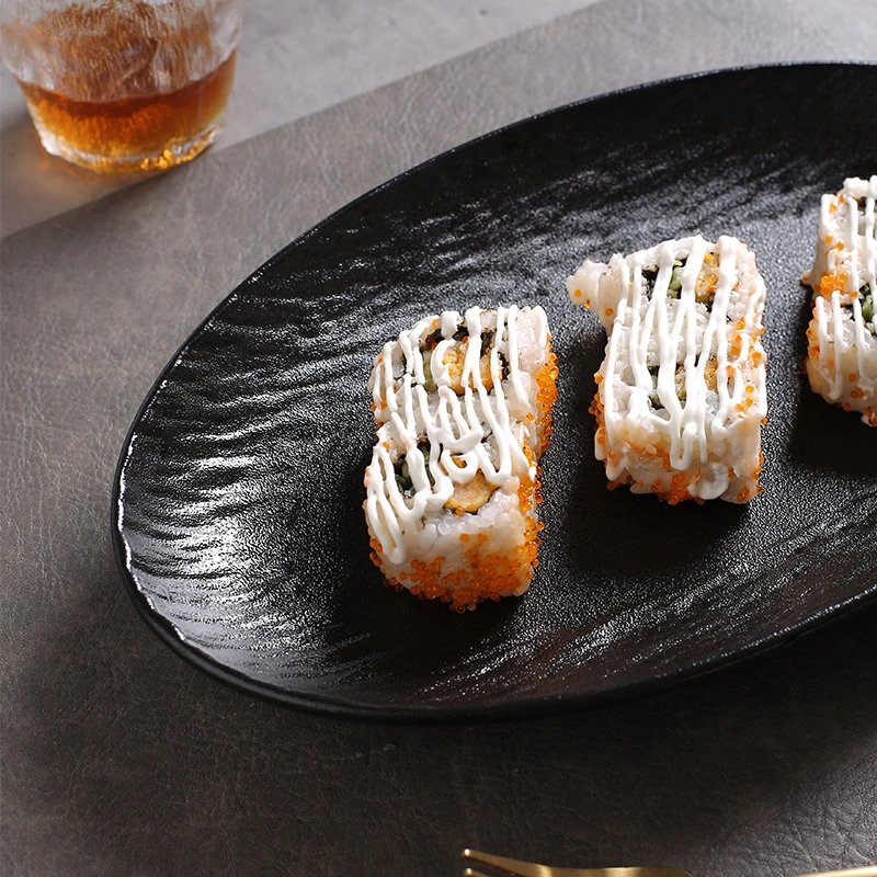 陶瓷高颜值鱼盘餐具家用餐盘椭圆形盘子菜盘创意大号蒸鱼盘轻奢