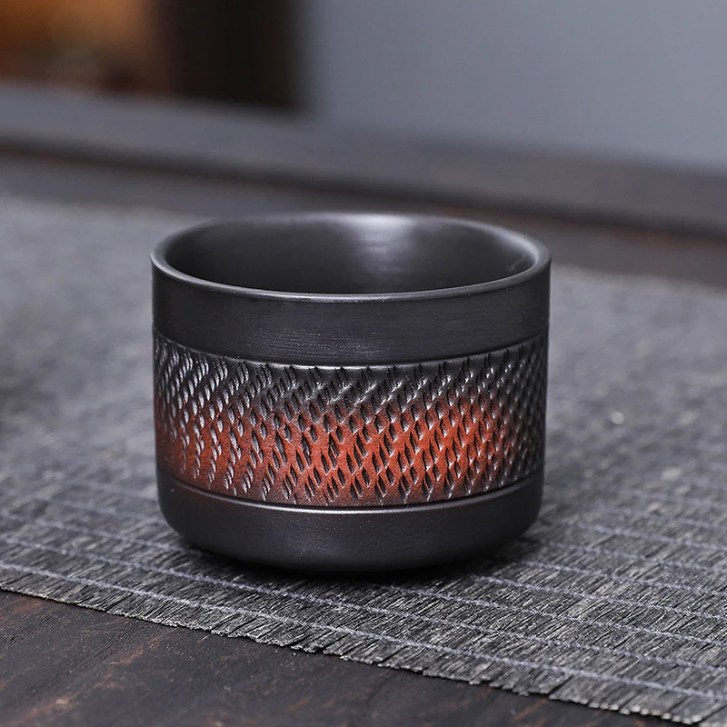 传迹-紫陶纹扳指杯2个装50毫升 ZH00184