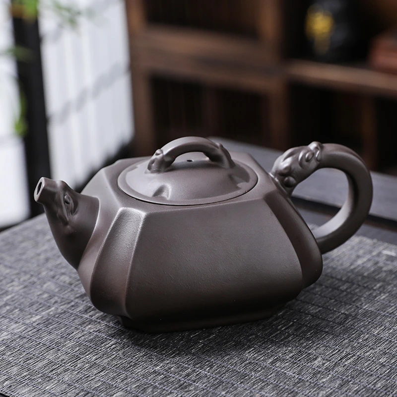 紫砂四方龙尊壶-300毫升（林玉华） A54