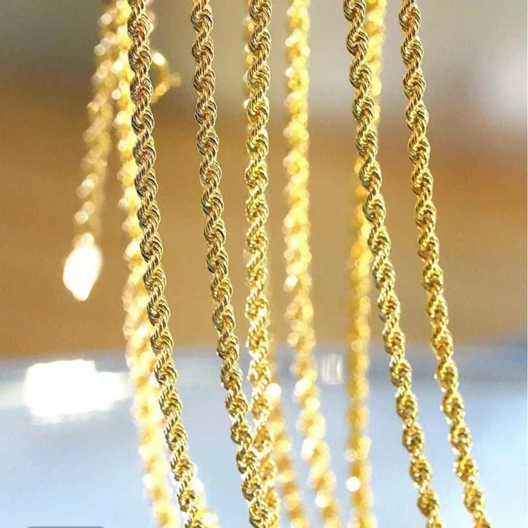 18K金麻花链/可调节/ 经典百搭链/多样性发其一