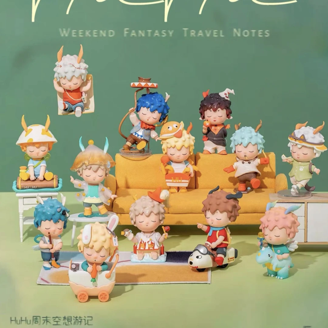 新品HUHU周末空想游记盲盒潮玩可爱玩具摆件公仔手办女孩礼物