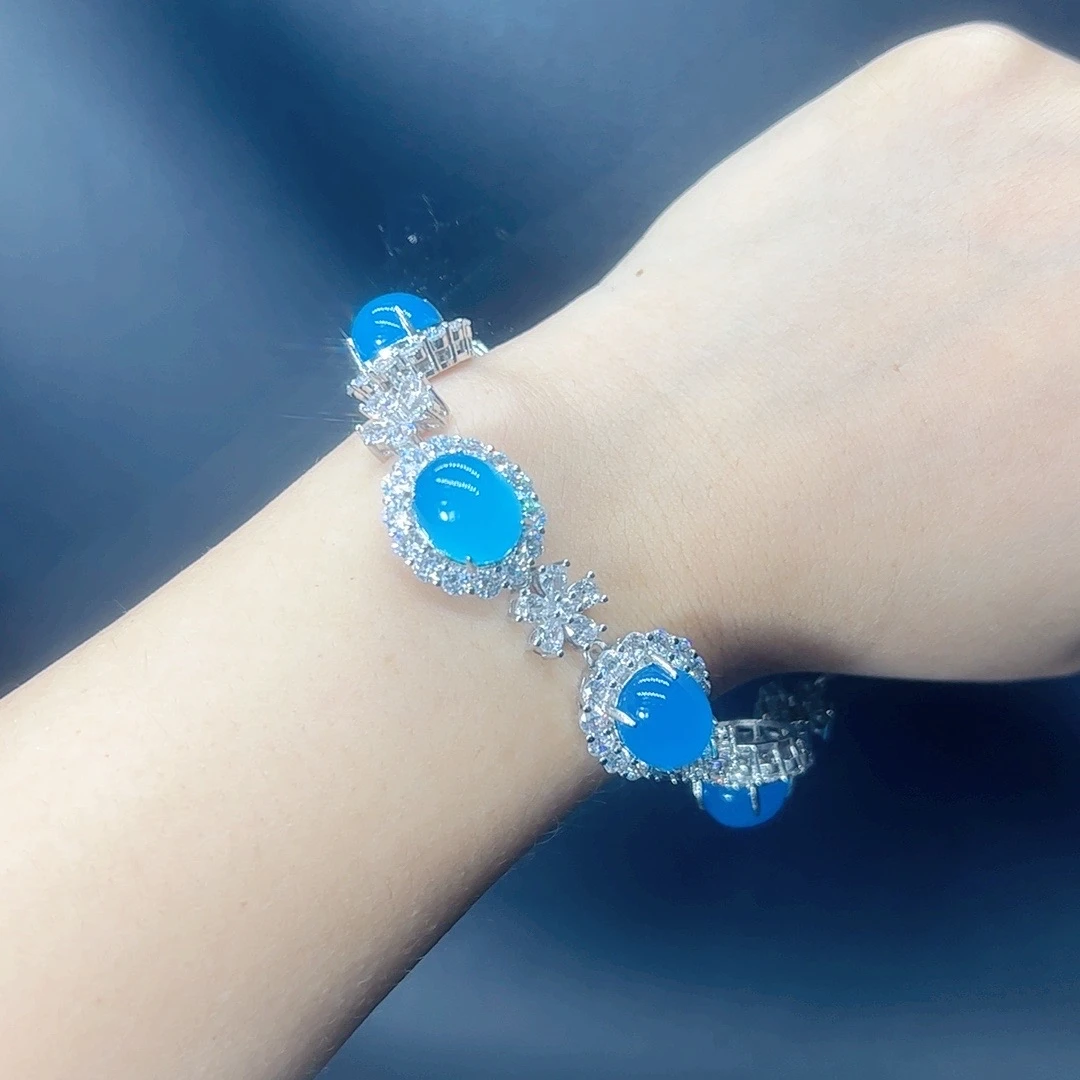 铜合金石英石手链 S1R-1024天空蓝色手链透亮夏日必备显气质