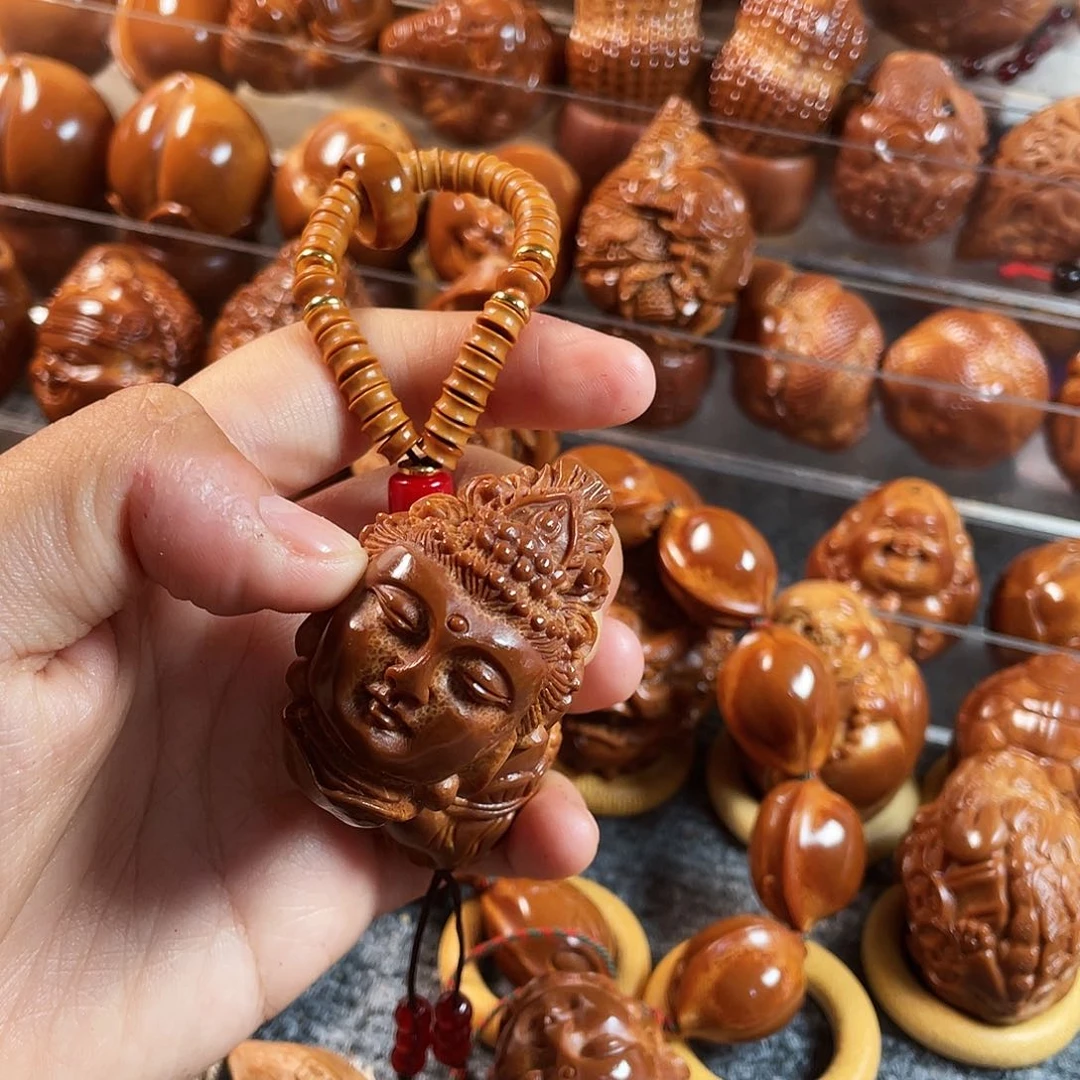 橄榄核核雕心**应巴西橄榄