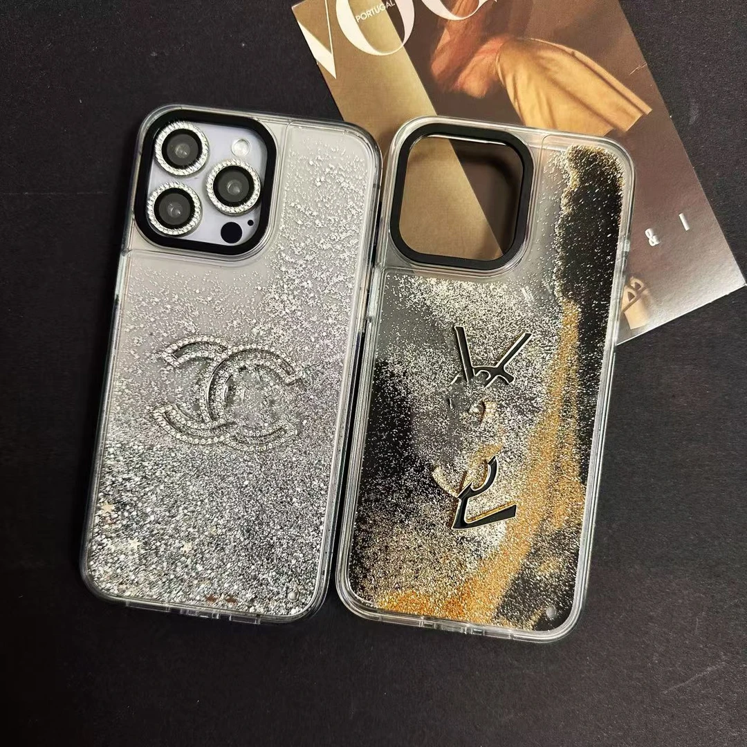 黑金流沙适用苹果16promax手机壳iphone15/14/13轻奢星星流沙防摔