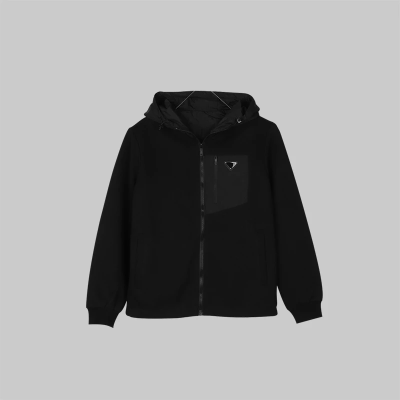 轻奢百搭三角标开衫卫衣