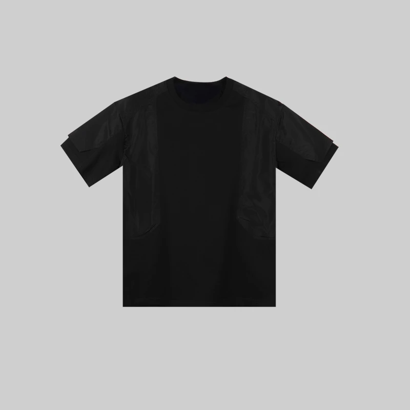 三角机能拼接T恤