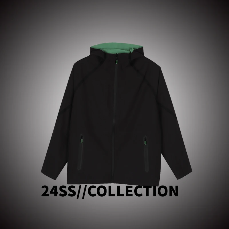 男士轻奢双面压胶夹克