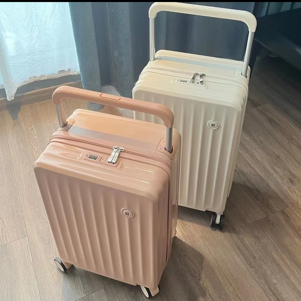 2024新款宽拉杆行李箱女高颜值拉链登机箱学生时尚耐用旅行密码箱