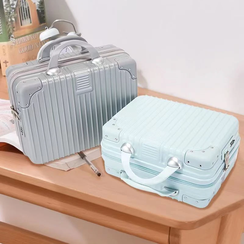 网红时尚复古迷你行李箱14寸手提箱化妆箱可爱小型轻便密码旅行箱