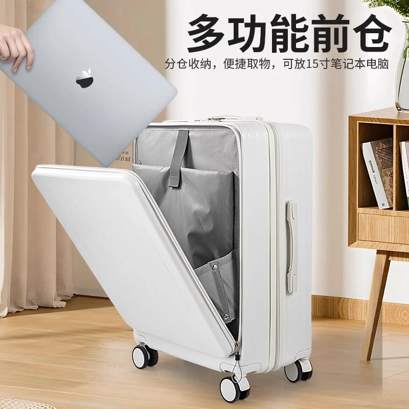多功能前开口网红男女学生登机行李箱新款小型登机拉杆箱轻便皮箱
