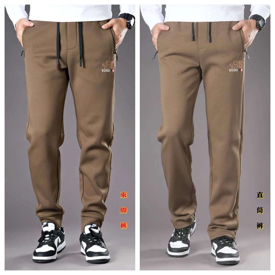 2024新款空气棉运动卫裤男宽松大码时尚长裤子男士秋季休闲裤潮牌