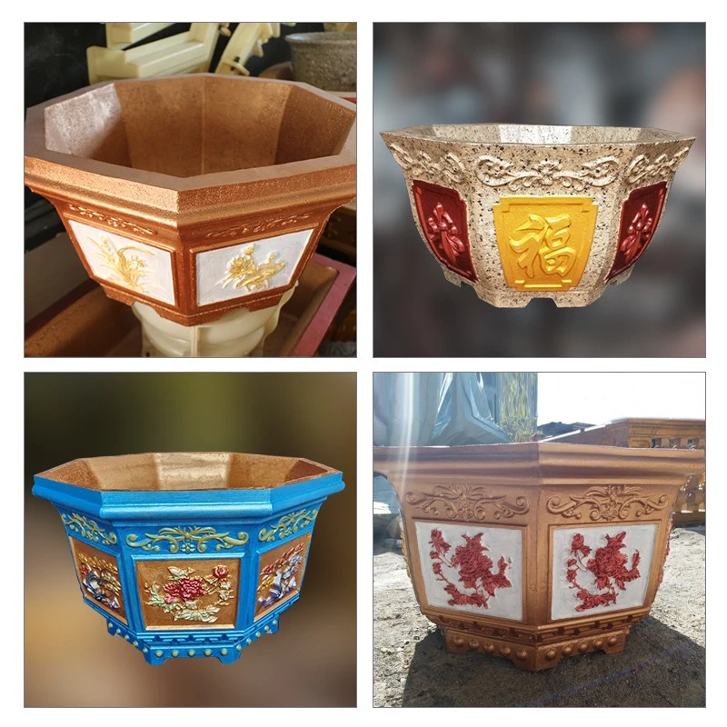水泥花盆模具小号欧式盆景特大四方模子大号兰花八角制作自制新款