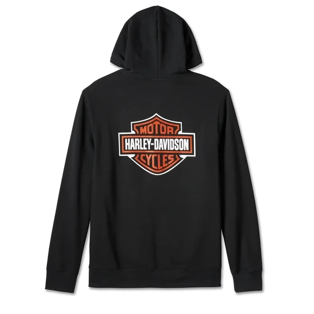 Harley Davidson/哈雷戴维森哈雷长袖抓绒机车拉链帽衫99066-24VM