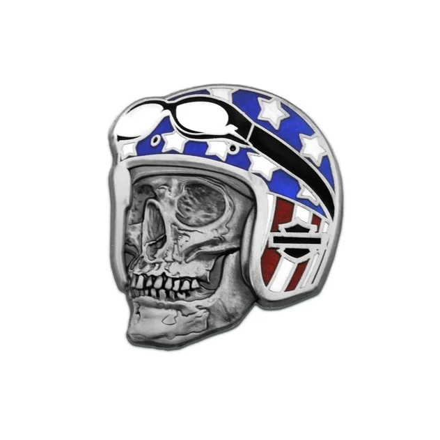 Harley Davidson/哈雷戴维森哈雷骷髅头徽章胸针PIN