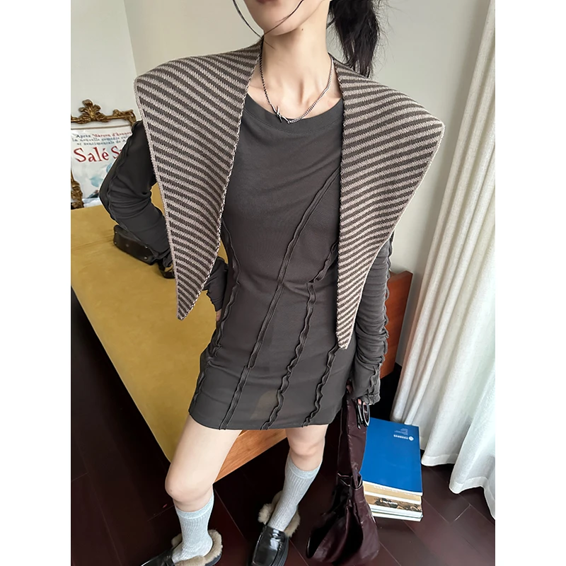 JCCC影子【半身腰精】纯色莱赛尔圆领针织衫JE4CAS10