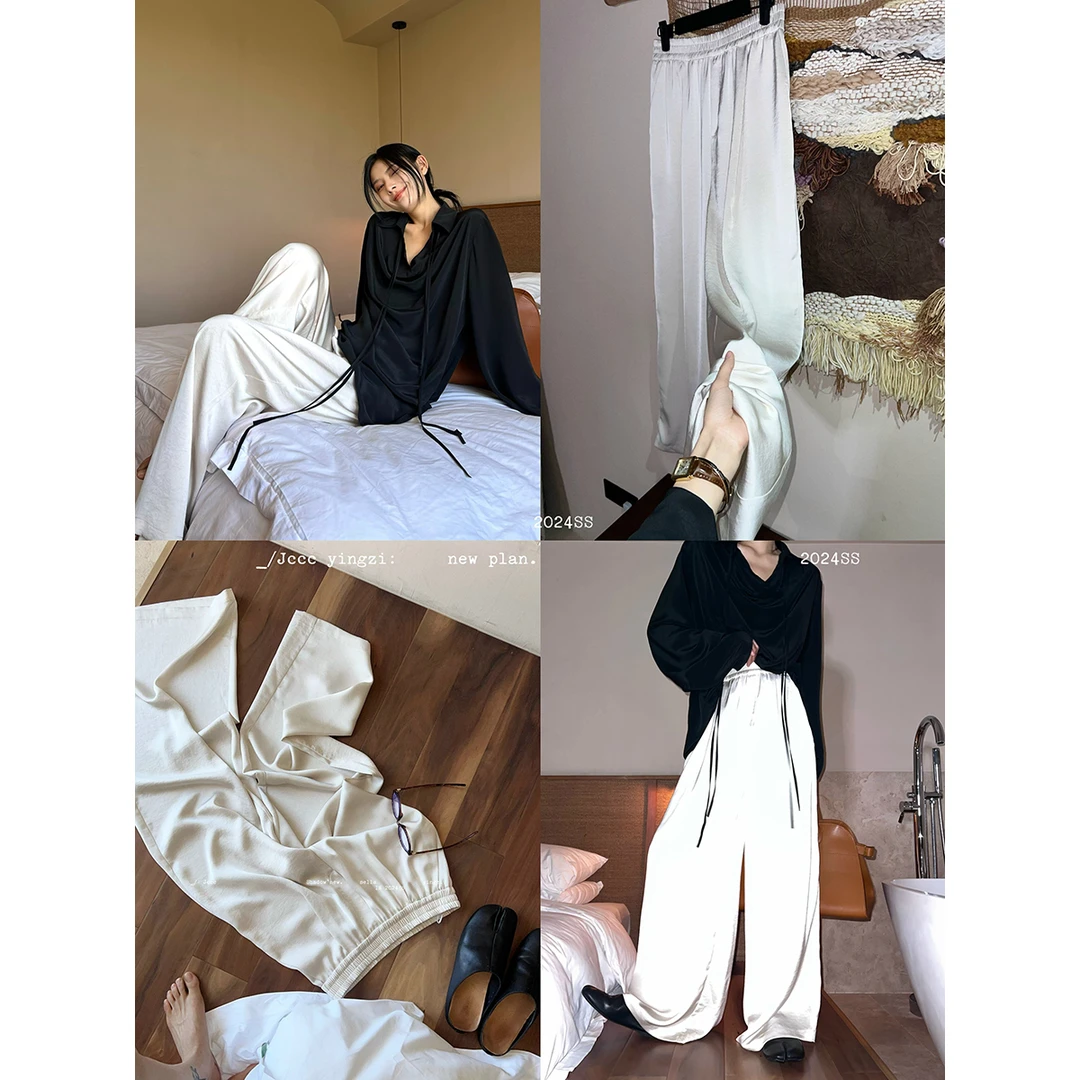 JCCC影子【寒冰裤】多色冰感休闲垂感百搭直筒裤JE5BSK11