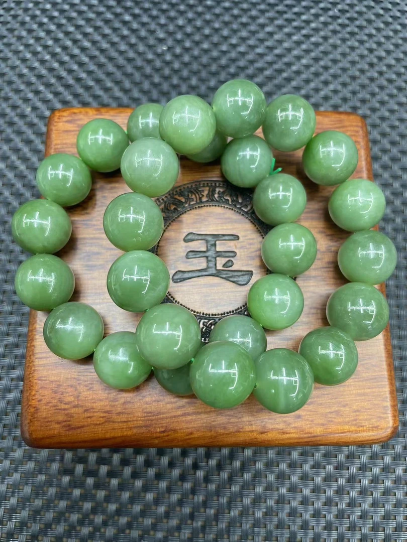 和田玉碧玉手串K15-16（颜色微区多样性发货拍一发一）素圈单圈