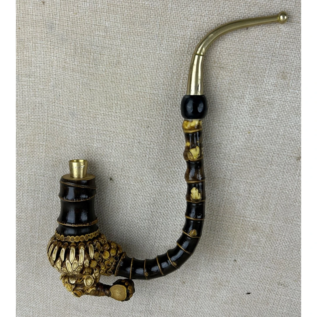 贵州烟斗 黑竹 金竹 手工 烟斗手把件 送保养油  一物一拍