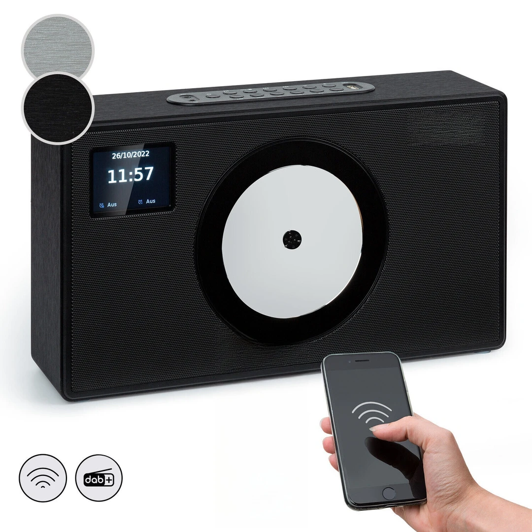 95新  Auna Vertico Swing DAB 收音机/CD/蓝牙 FM 20W额定功率