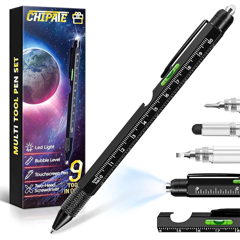 准新品  德国 Chipate  9合1多功能金属工具笔