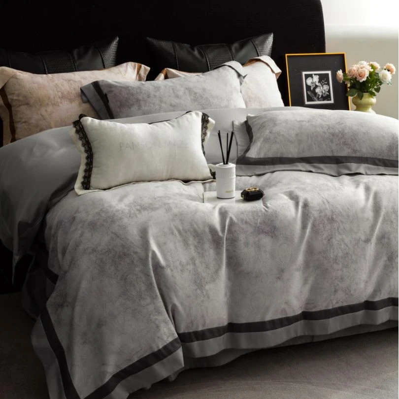 【阿卡西娅】轻奢长绒棉印花磨毛四件套床上用品