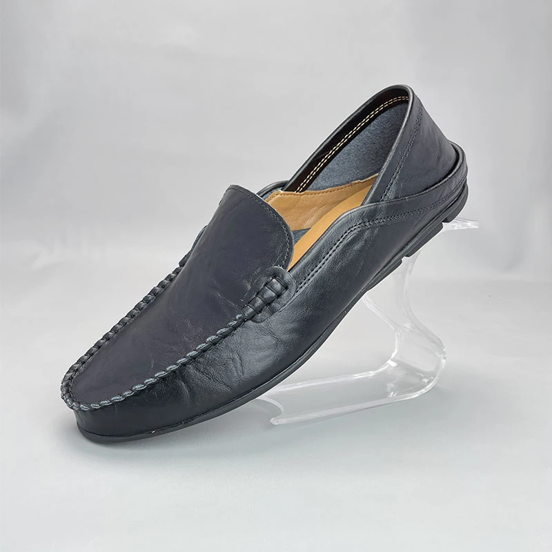 真皮豆豆鞋男2025春秋男士休闲皮鞋男防滑透气男鞋爸爸鞋驾车鞋男